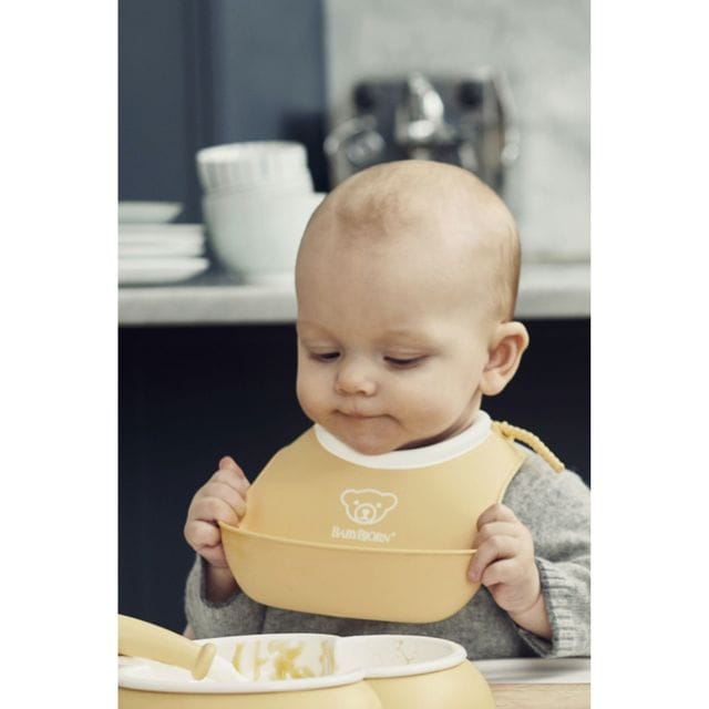Haklappset 2 pack - Blekgul Babybjörn