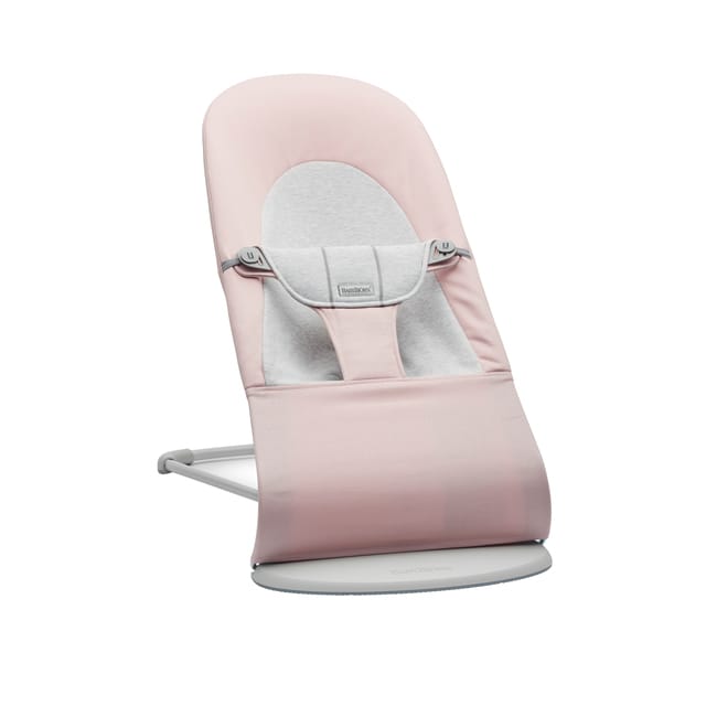 Babysitter Balance Soft Cotton/Jersey Grå Ram - Ljusrosa Babybjörn