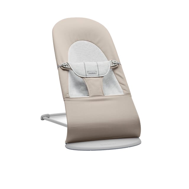 Babysitter Balance Soft Cotton/Jersey Grå Ram - Beige/Grå Babybjörn