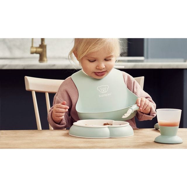 Mjuk Haklapp 2-Pack - Blekgrön/Blekrosa Babybjörn