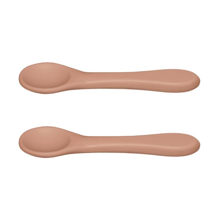 Silikonsked 2-pack - Muted clay Babylivia