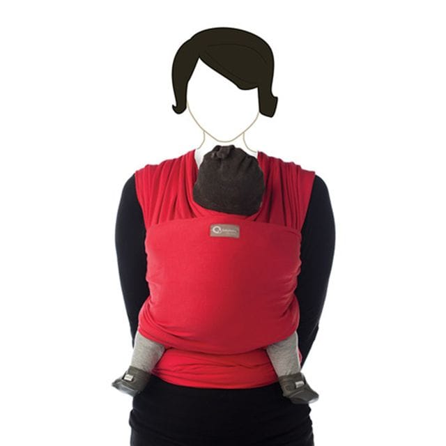 Bärsjal Tricot-Slen Organic - Röd Babylonia