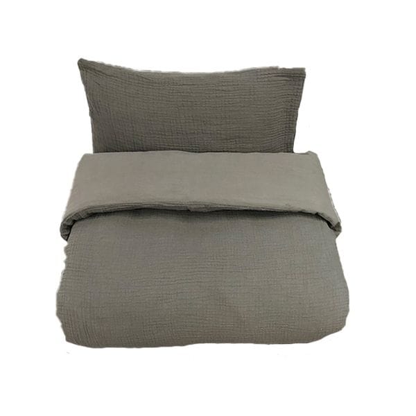 Påslakan Little Wave Spjälsäng - Dark Grey