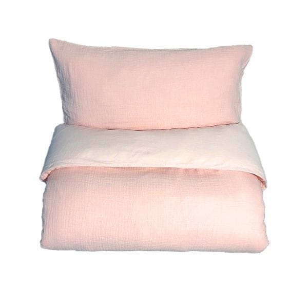 Påslakan Little Wave Spjälsäng - Light Pink Mini Dreams