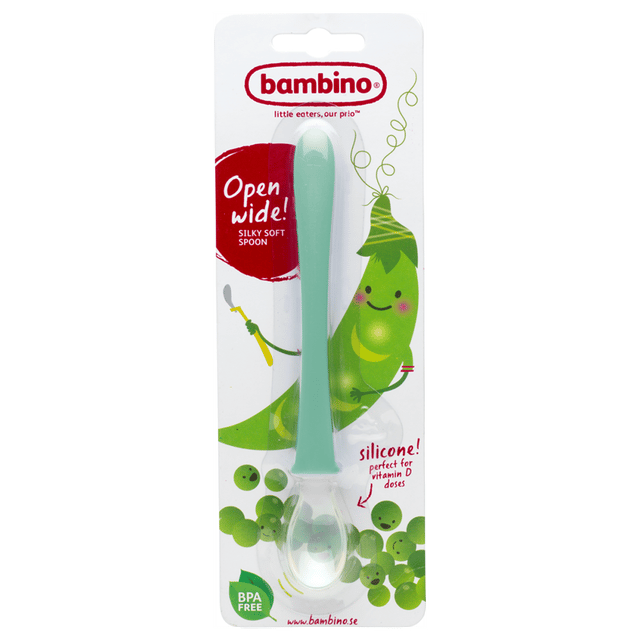 Matningssked Silikon Mintgrön Bambino