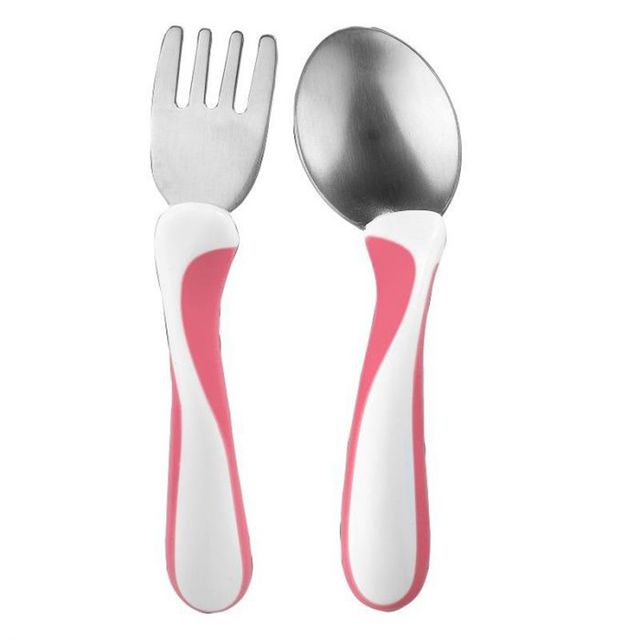 Product Image for Bambino  Min Första Sked & Gaffel Cerise - BabyWorld