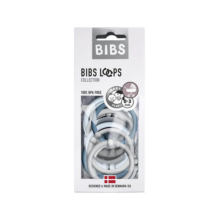 Barnvagnsringar 12-pack - Baby Blue/Cloud/Petrol BIBS