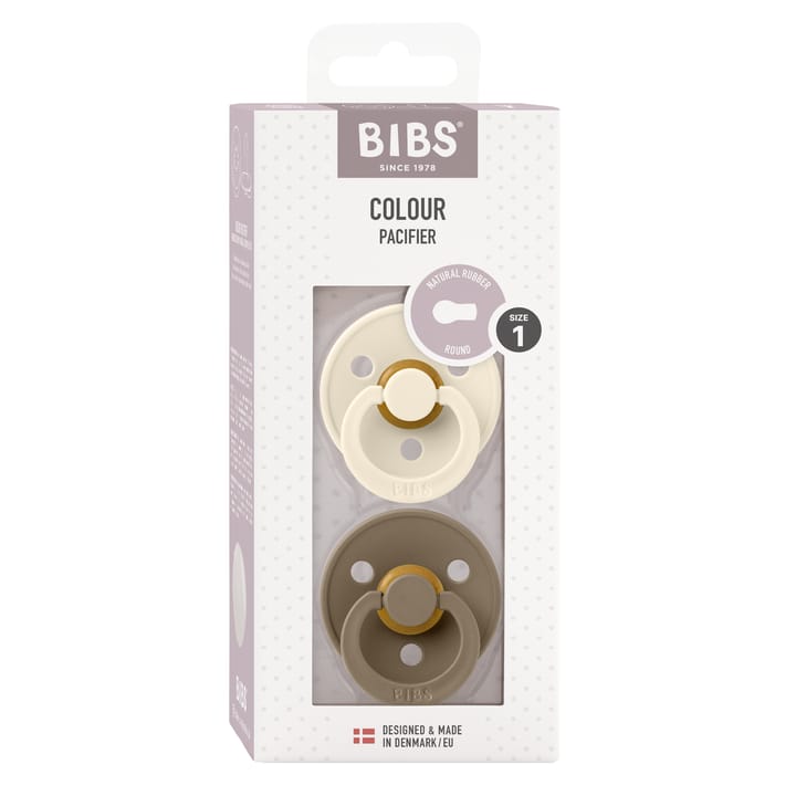 Napp Colour 2-pack Latex Rund - Ivory/Dark Oak BIBS
