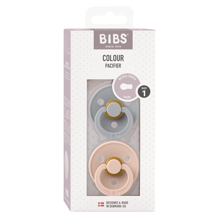 Napp Colour 2-pack Latex Rund - Cloud/Blush BIBS