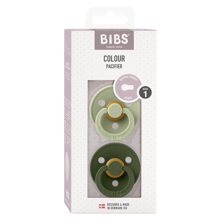 Napp Colour 2-pack Latex Rund - Sage/Hunter Green BIBS