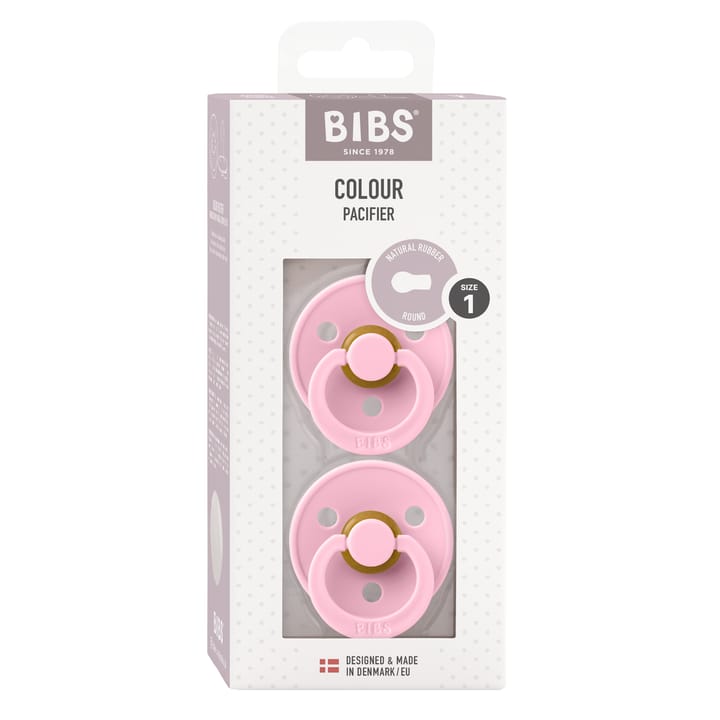 Napp Colour 2-pack Latex Rund - Baby Pink BIBS