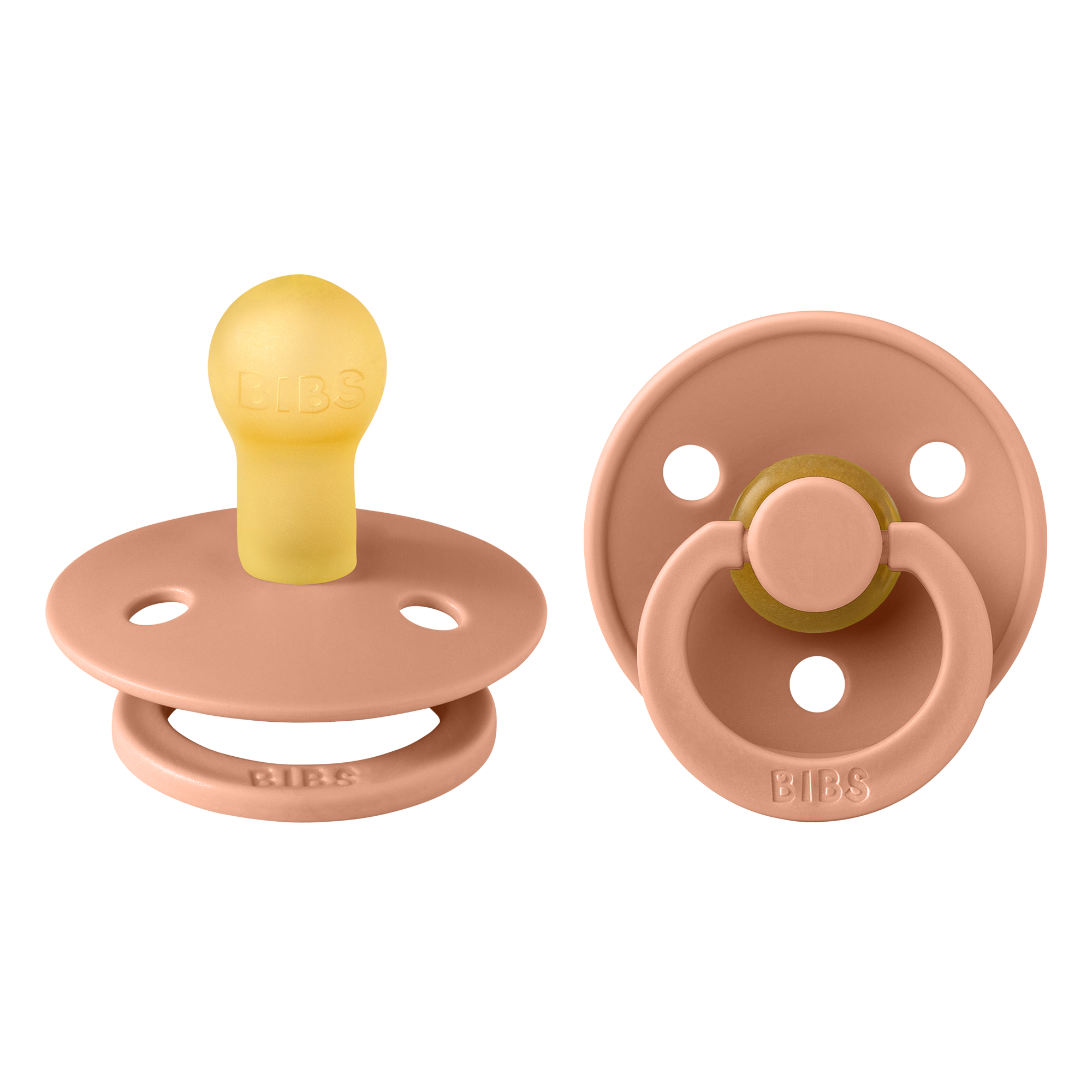 BIBS Napp Colour 2-pack Latex Rund Peach