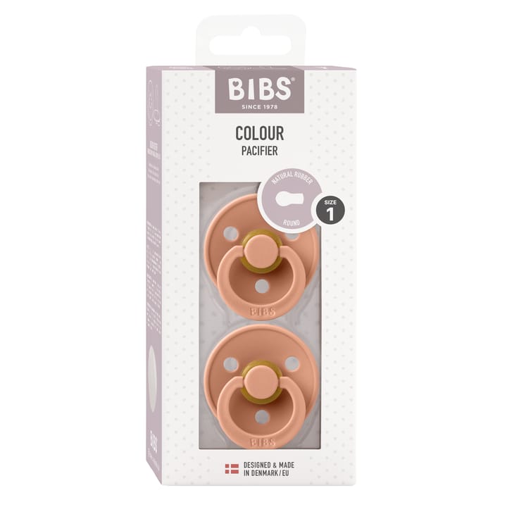 Napp Colour 2-pack Latex Rund - Peach BIBS