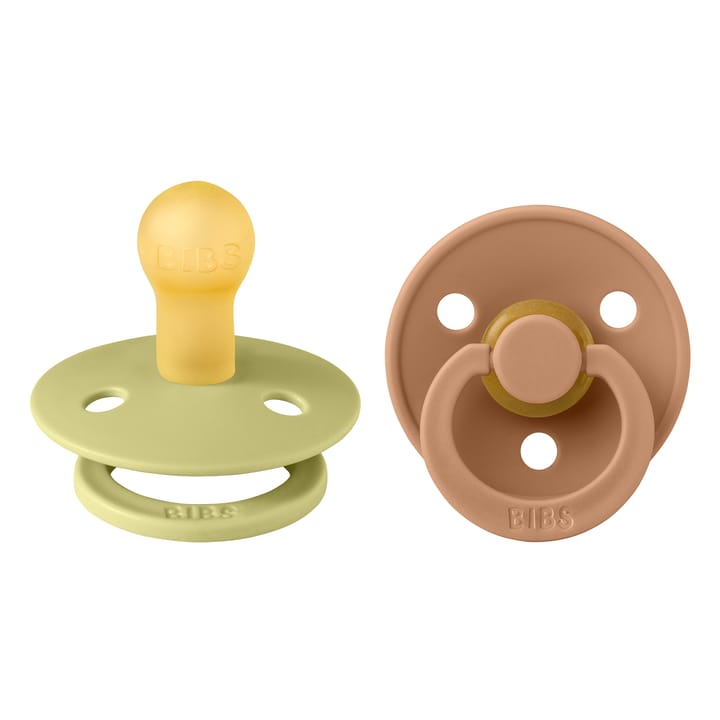 Napp Colour 2-pack Latex Rund - Meadow/Earth BIBS