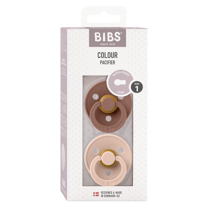 Napp Colour 2-pack Latex Rund - Woodchuck/Blush BIBS