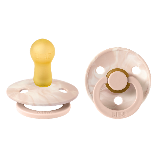BIBS Napp Colour Tie Dye 2-pack Latex Blush Ivory
