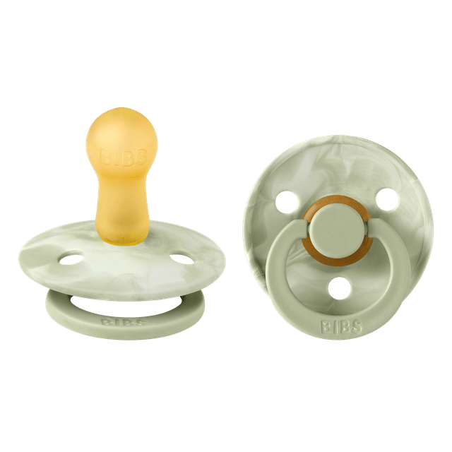 Napp Colour Tie Dye 2-pack Latex - Sage Ivory BIBS