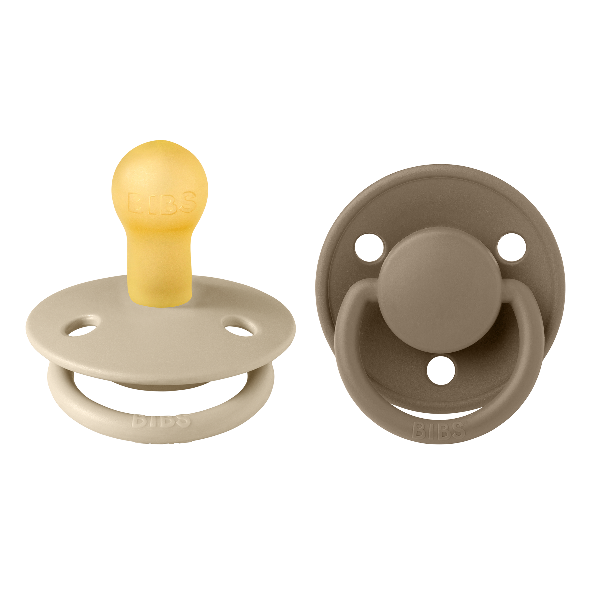 Product Image for BIBS  Napp De Lux 2-pack Latex, Vanilla/Dark Oak - BabyWorld