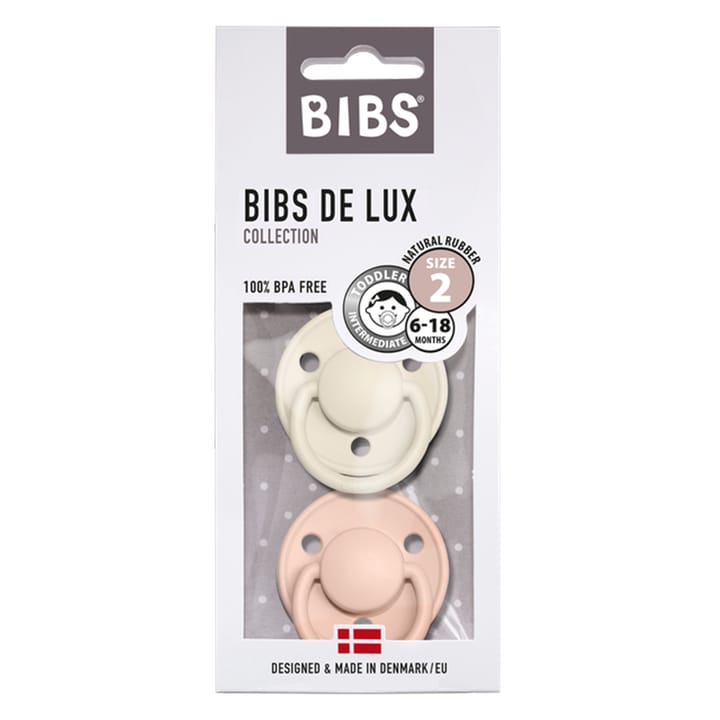 Napp De Lux 2-pack Latex - Ivory/Blush BIBS