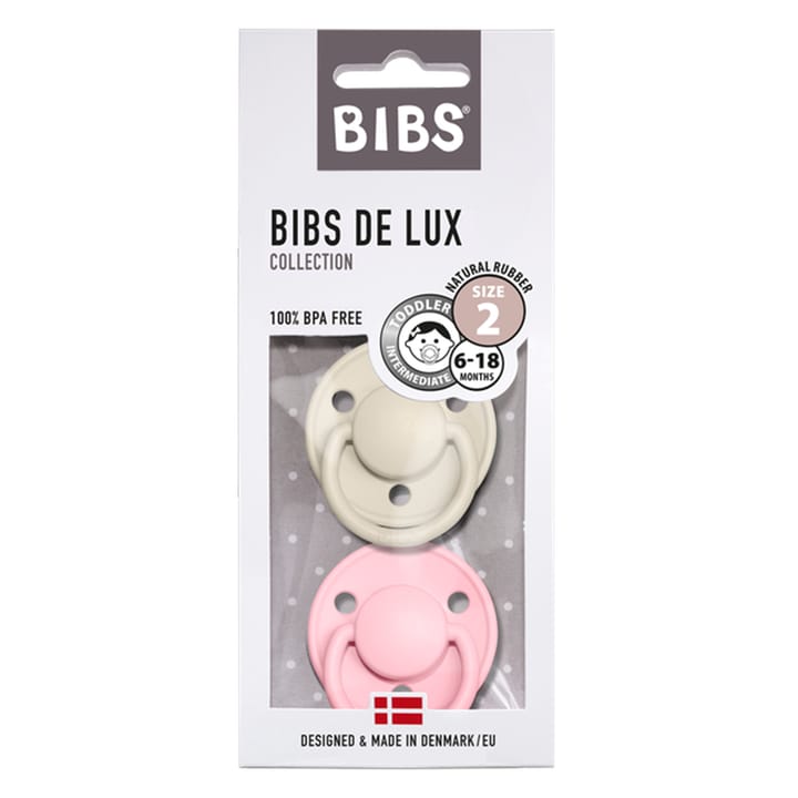 Napp De Lux 2-pack Latex - Ivory/Baby Pink BIBS