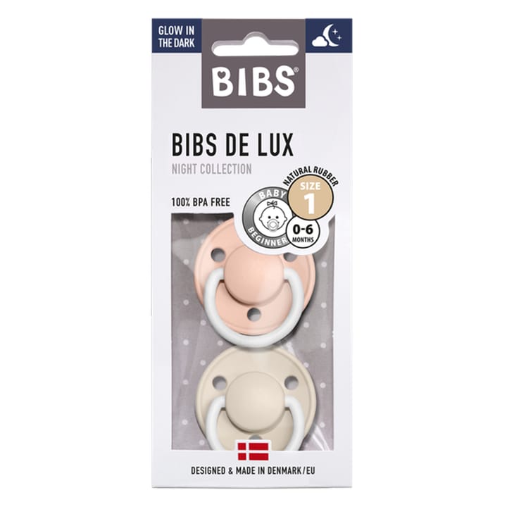 Napp De Lux 2-Pack Latex Glow - Blush/Vanilla BIBS