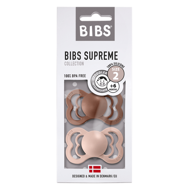 Napp Supreme 2-Pack Silikon Blush/Woodchuck BIBS