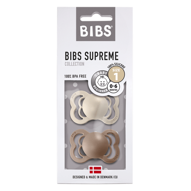 Napp Supreme 2-Pack Silikon Vanilla/Dark Oak BIBS