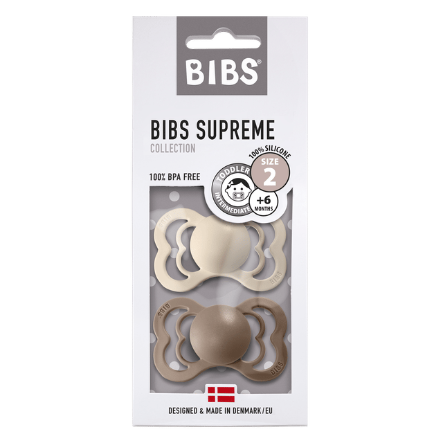 Napp Supreme 2-Pack Silikon Vanilla/Dark Oak BIBS