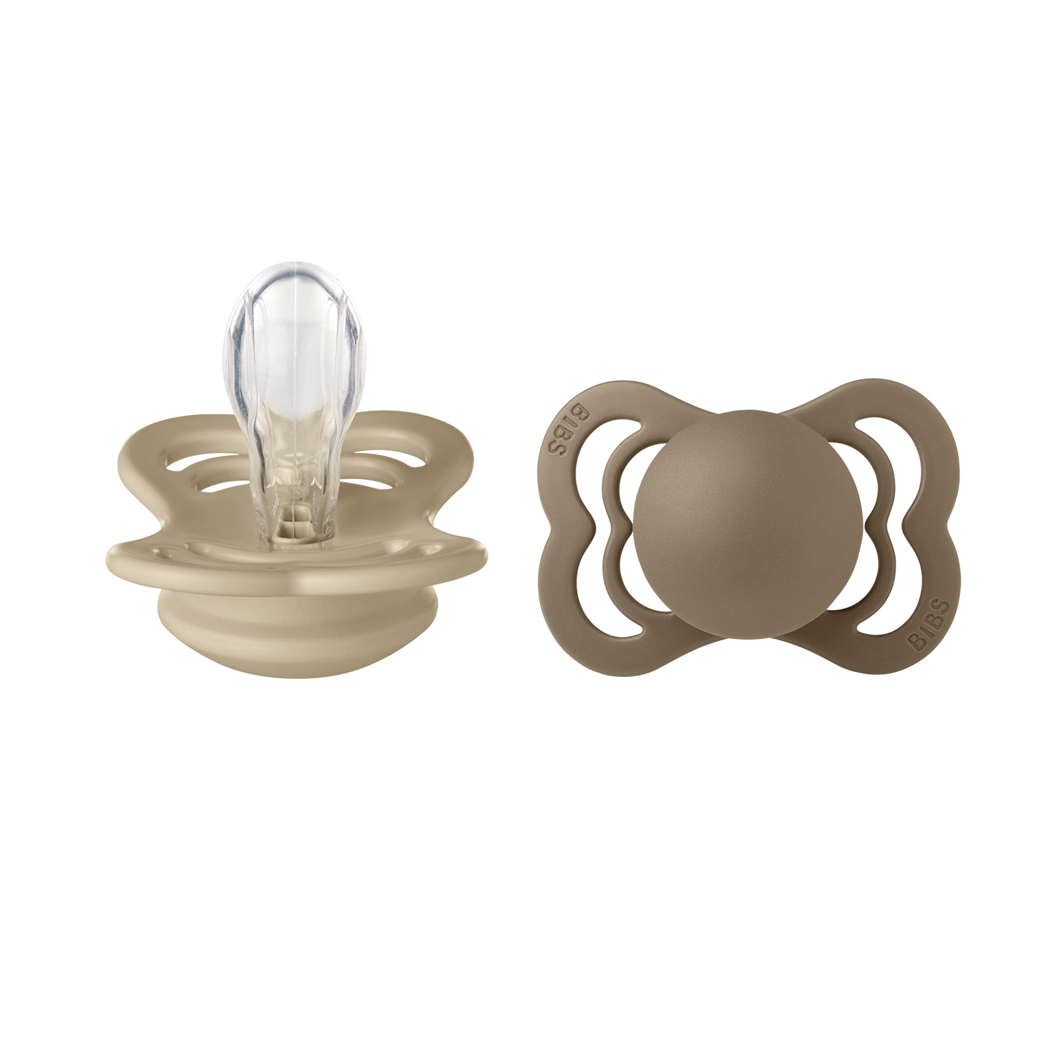 Product Image for BIBS  Napp Supreme 2-pack Silikon, Vanilla/Dark Oak - BabyWorld