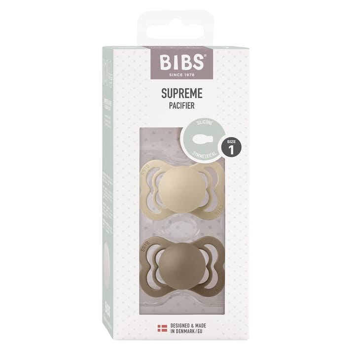 Napp Supreme 2-pack Silikon - Vanilla/Dark Oak BIBS