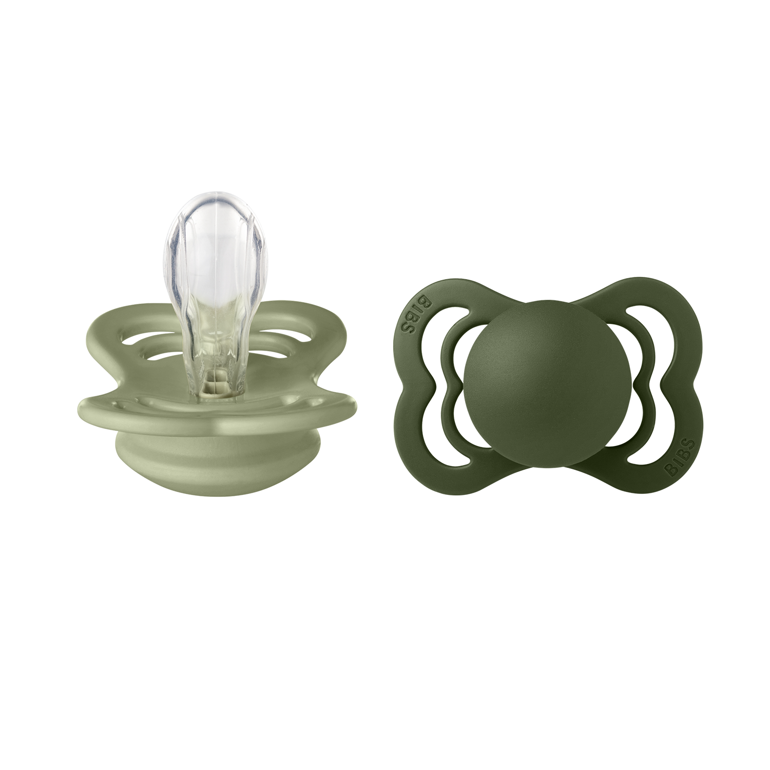 BIBS Napp Supreme 2-pack Silikon Sage/Hunter Green