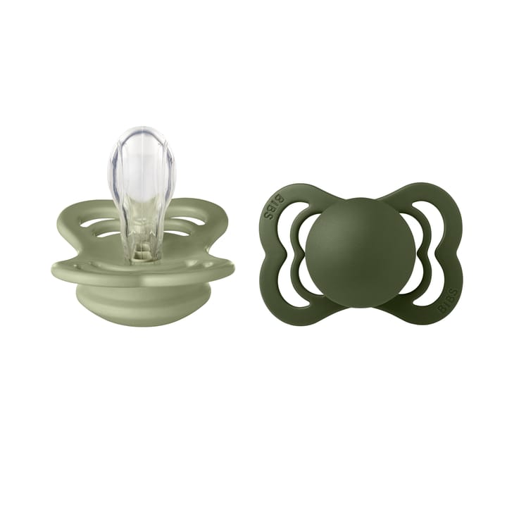 Napp Supreme 2-pack Silikon - Sage/Hunter Green BIBS