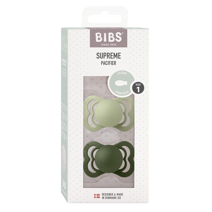 Napp Supreme 2-pack Silikon - Sage/Hunter Green BIBS