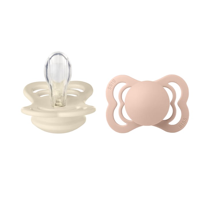 Napp Supreme 2-pack Silikon - Blush/Ivory BIBS