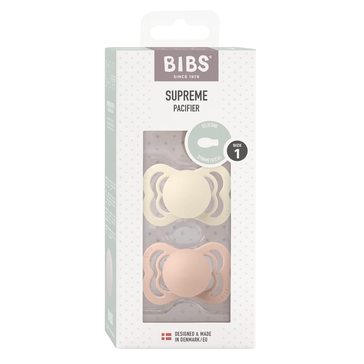 Napp Supreme 2-pack Silikon - Blush/Ivory BIBS