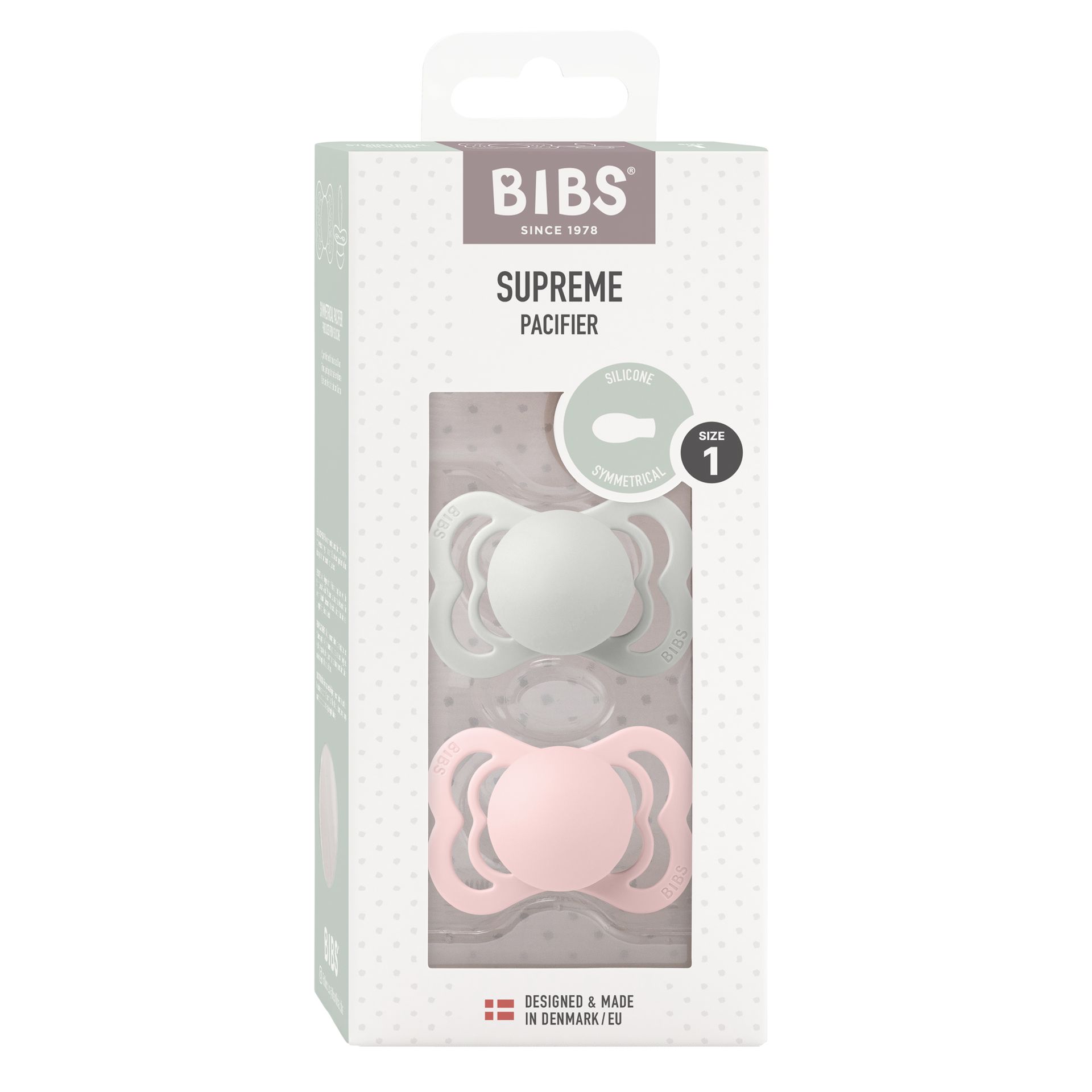 Napp Supreme 2-pack Silikon - Haze/Blossom BIBS