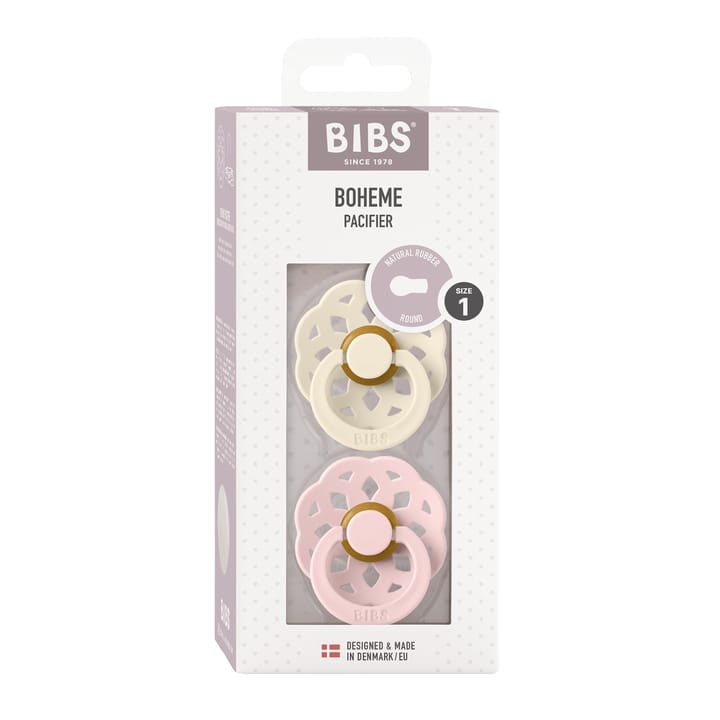 Nappar Boheme 2-pack - Ivory/Blossom BIBS