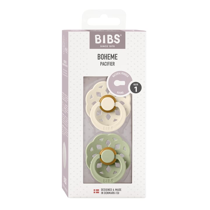 Nappar Boheme 2-pack - Ivory/Sage BIBS