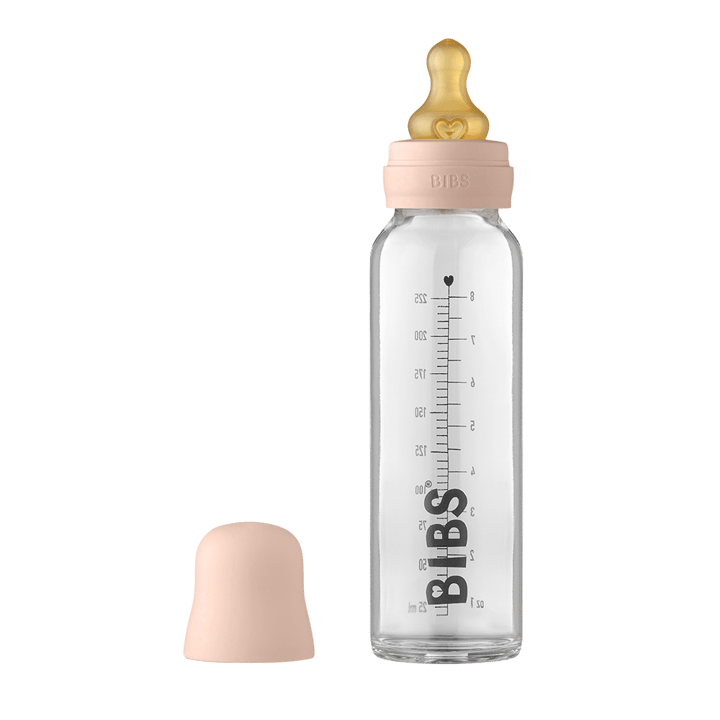 Nappflaska Baby Glas Latex 225ml - Blush BIBS