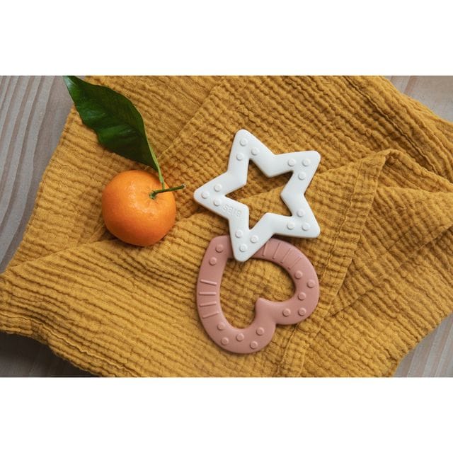Bitleksak Baby Bitie Star - Ivory BIBS