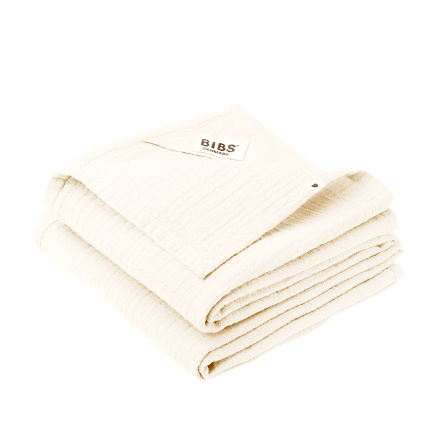 Snuttefilt Muslin 2-pack 70x70cm - Ivory BIBS