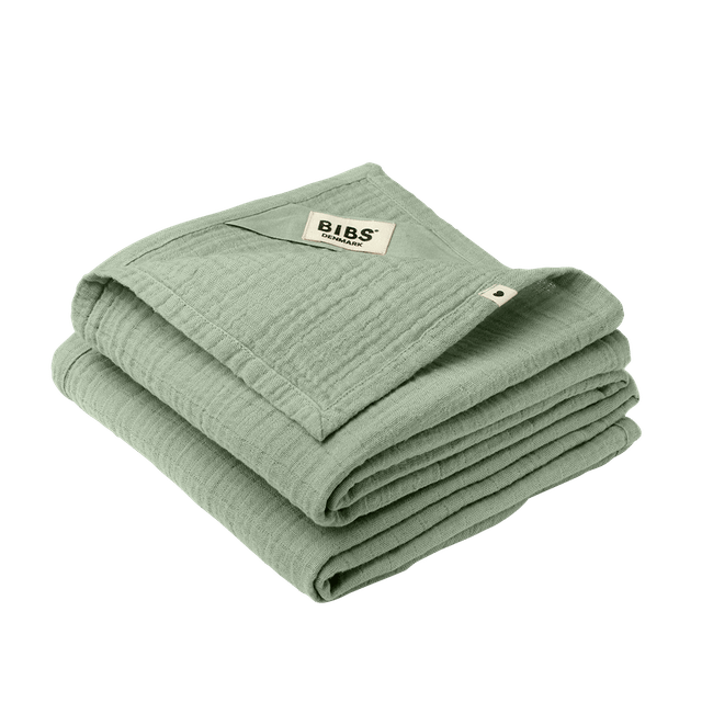 Snuttefilt Muslin 2-pack 70x70cm - Sage BIBS