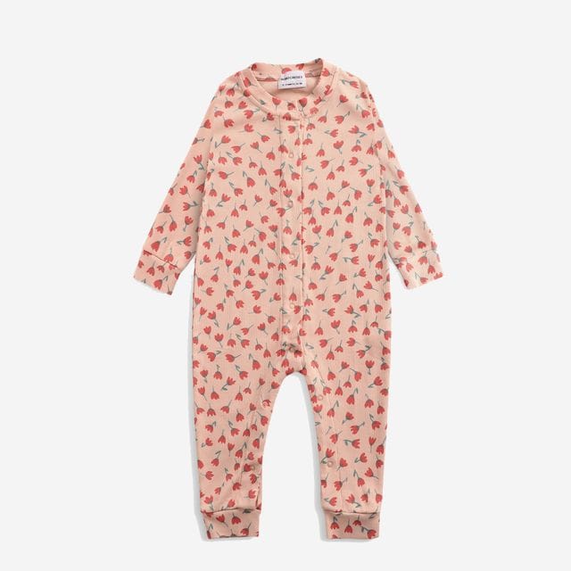Jumpsuit Flowers All Over - Rose Cloud Bobo Choses