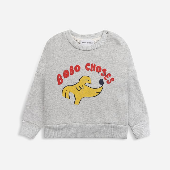 Sweatshirt Sniffy Dog - Heather Grey Bobo Choses