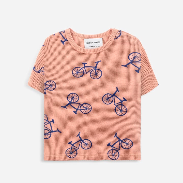 T-shirt Bicycle All Over - Peach Bobo Choses