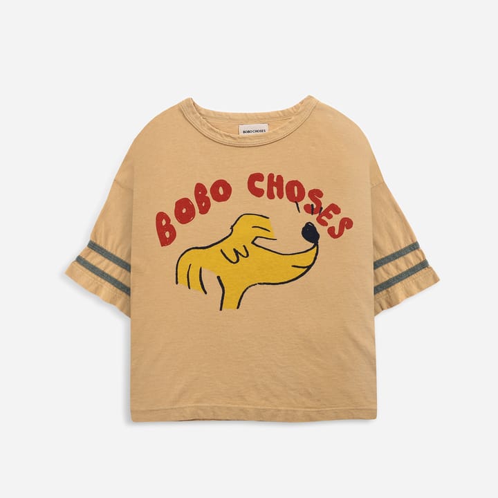 T-shirt Sniffy Dog Beige Bobo Choses