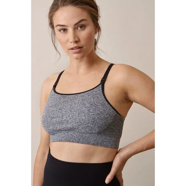 Ff Soft Sportbh Dark Grey Melange Boob