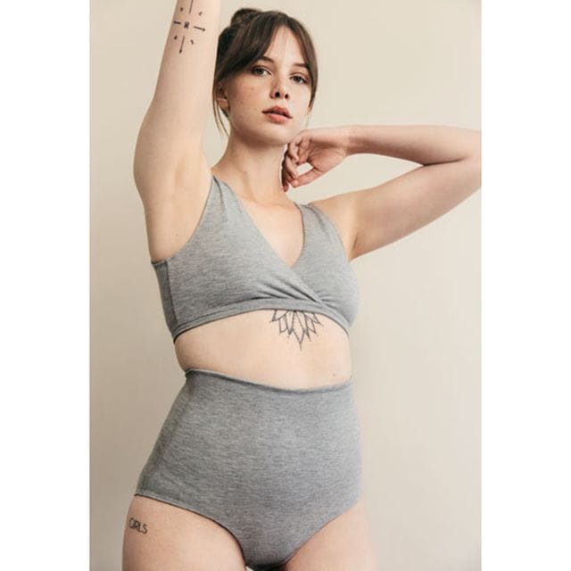 Soft Support Brief Grey Melange Boob