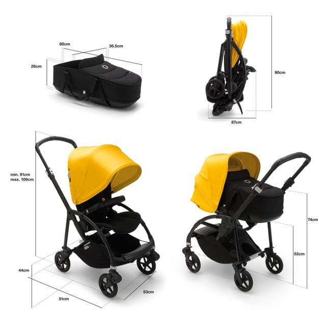 Bee6 Sittvagn - Alu/Grey Melange Bugaboo