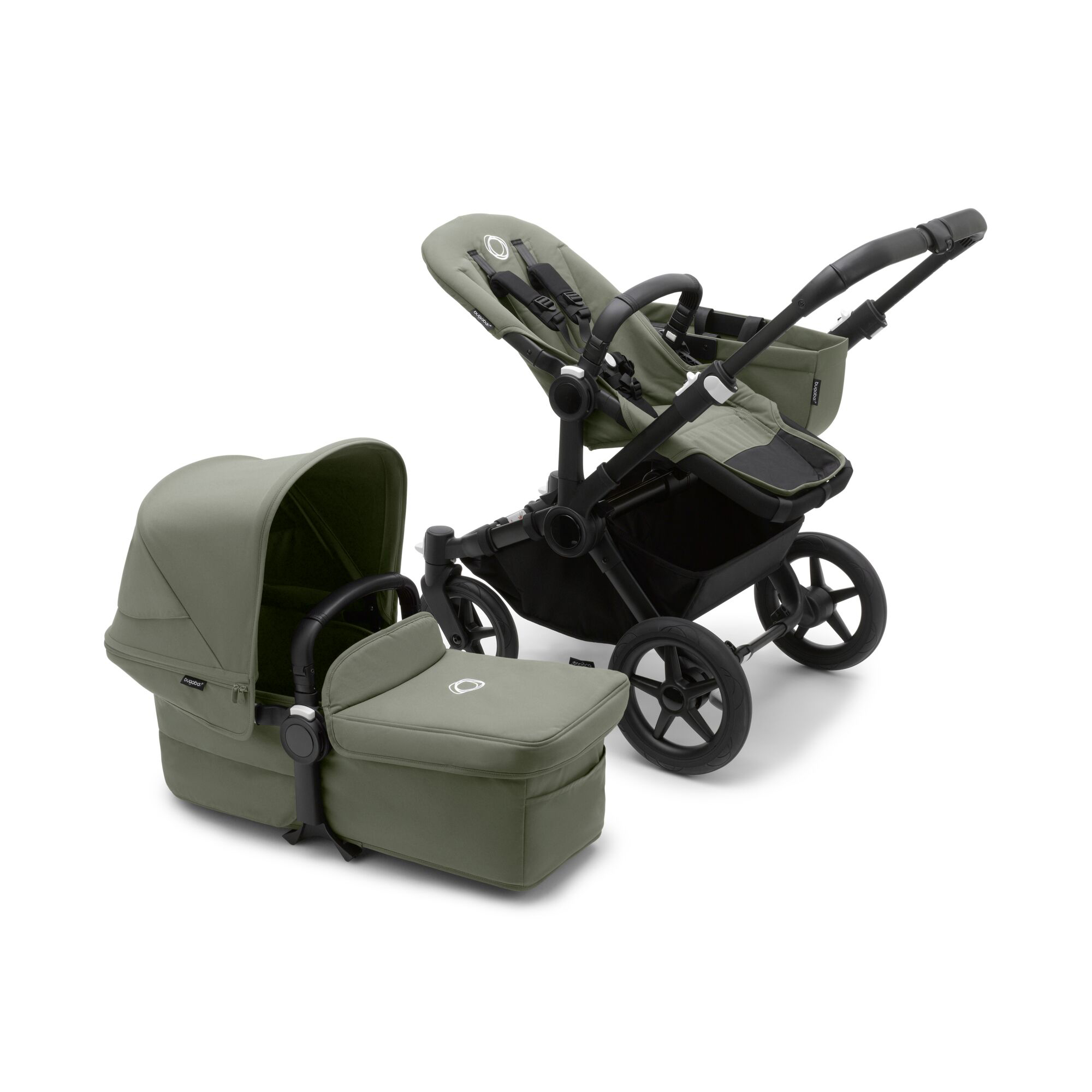 Bugaboo Donkey 5 Mono/Singelvagn Complete Black/Forest Green